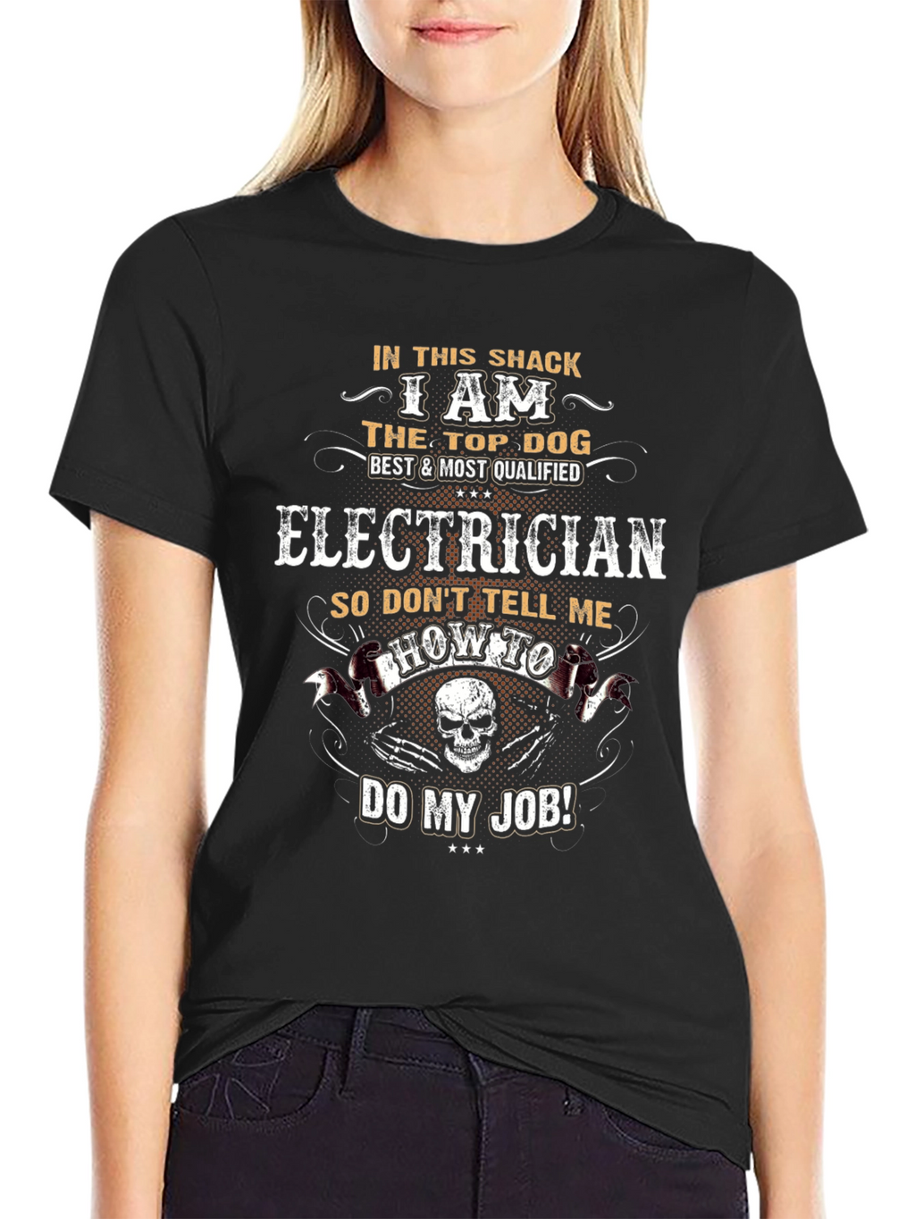 Electrician Top Dog Graphic T-Shirt