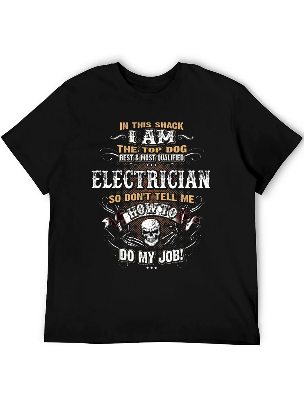 Electrician Top Dog Graphic T-Shirt