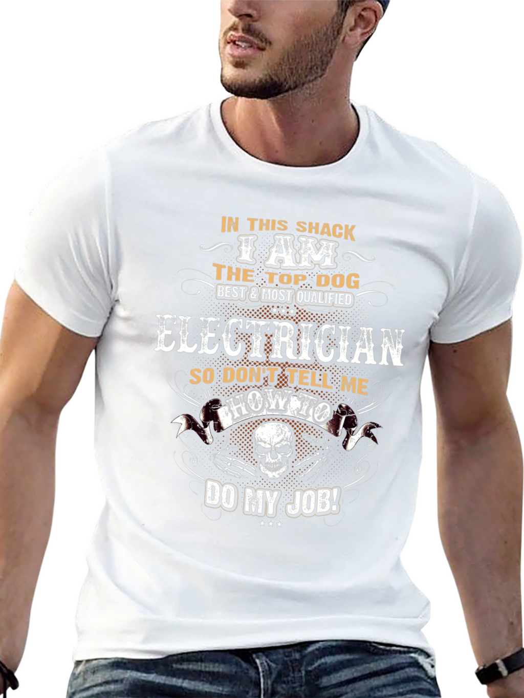 Electrician Top Dog Graphic T-Shirt