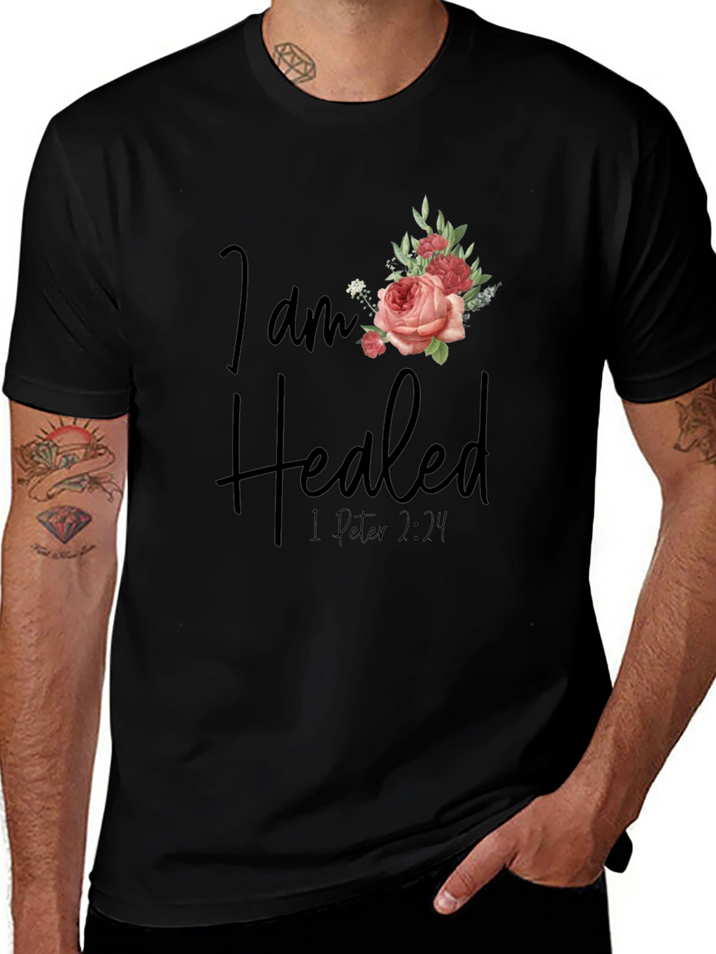 I am Healed Floral T-Shirt