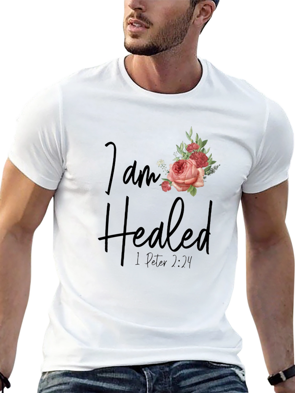 I am Healed Floral T-Shirt