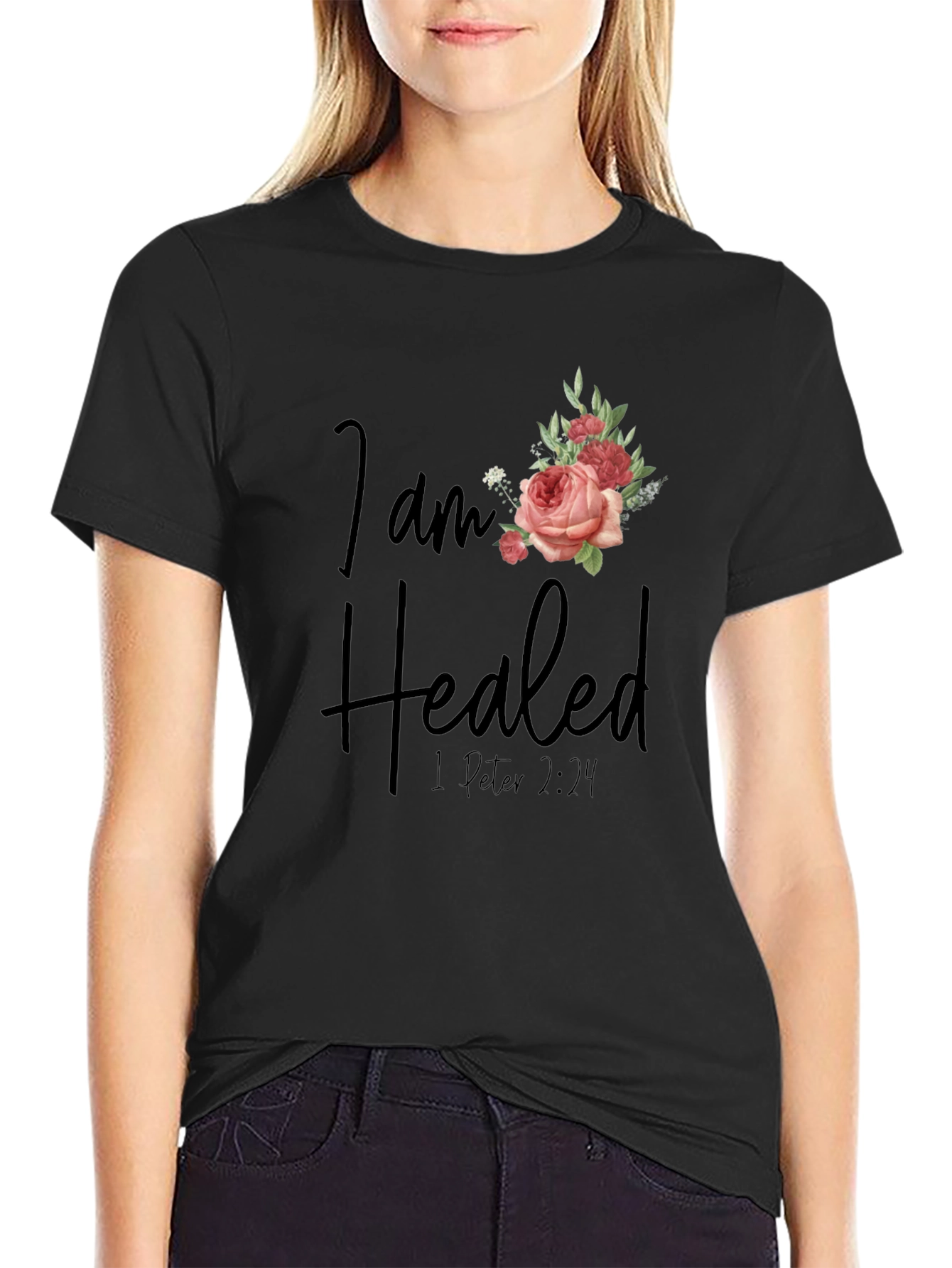 I am Healed Floral T-Shirt