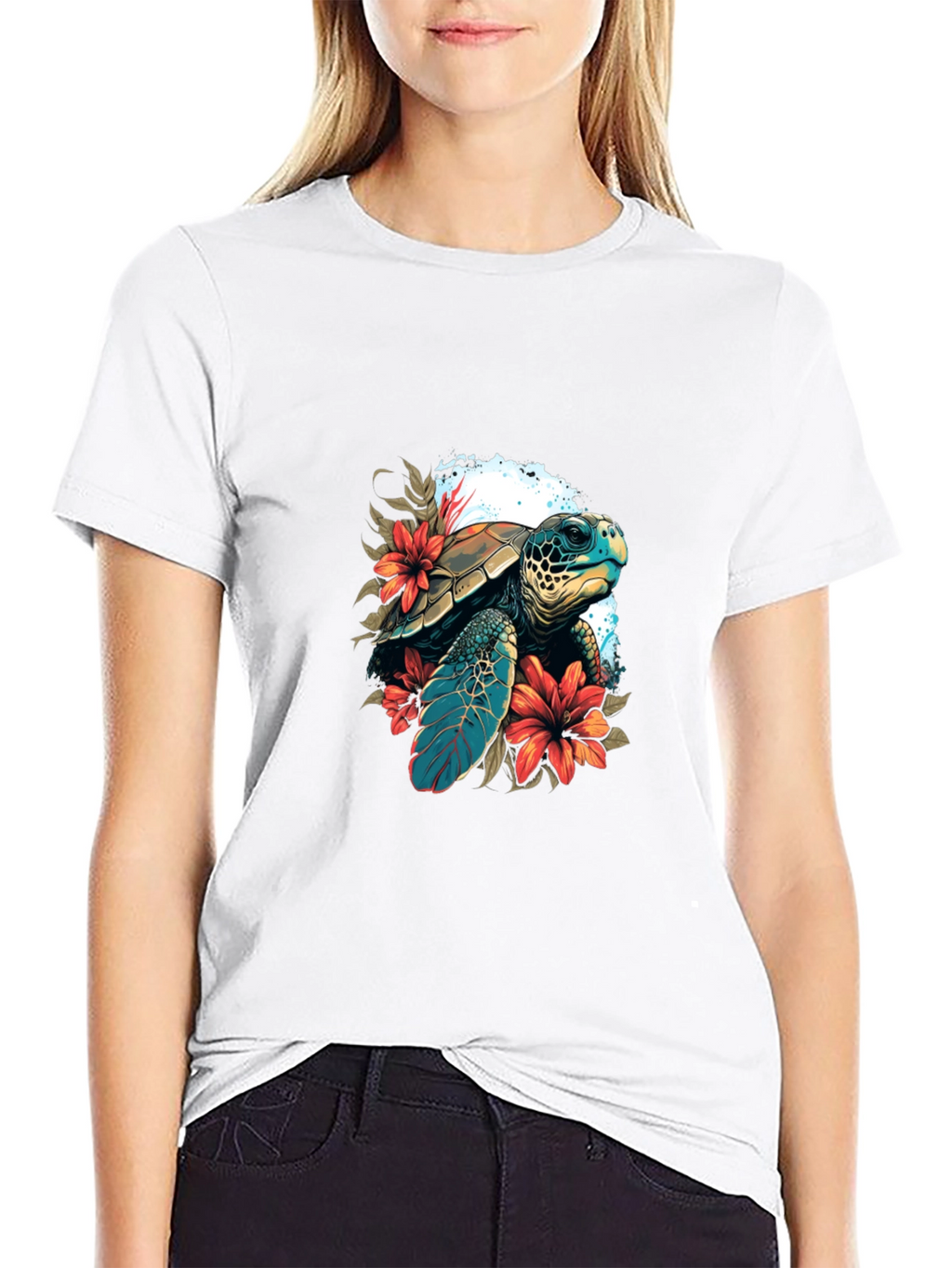 Sea Turtle Graphic Tee - Island Style Black T-Shirt