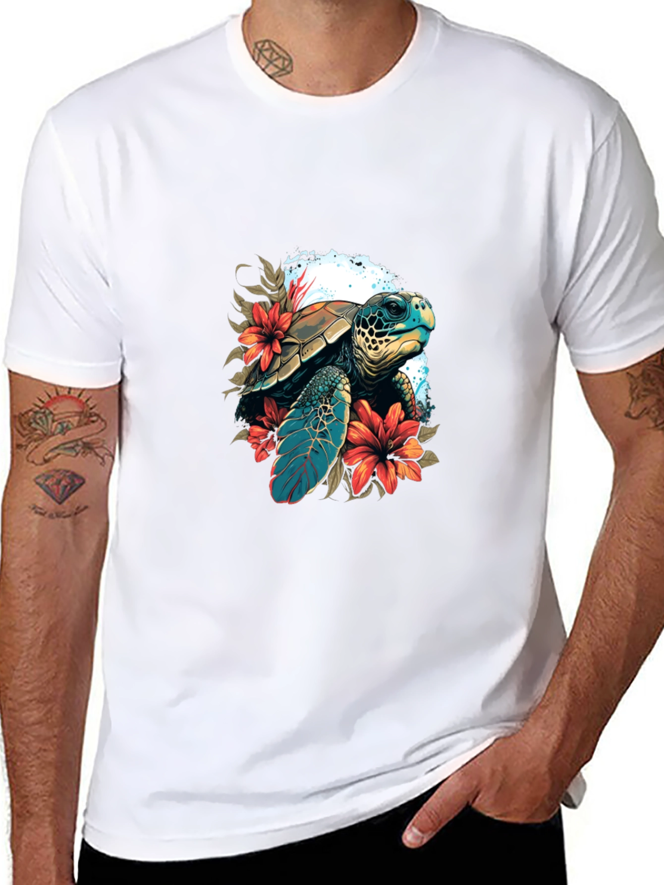 Sea Turtle Graphic Tee - Island Style Black T-Shirt