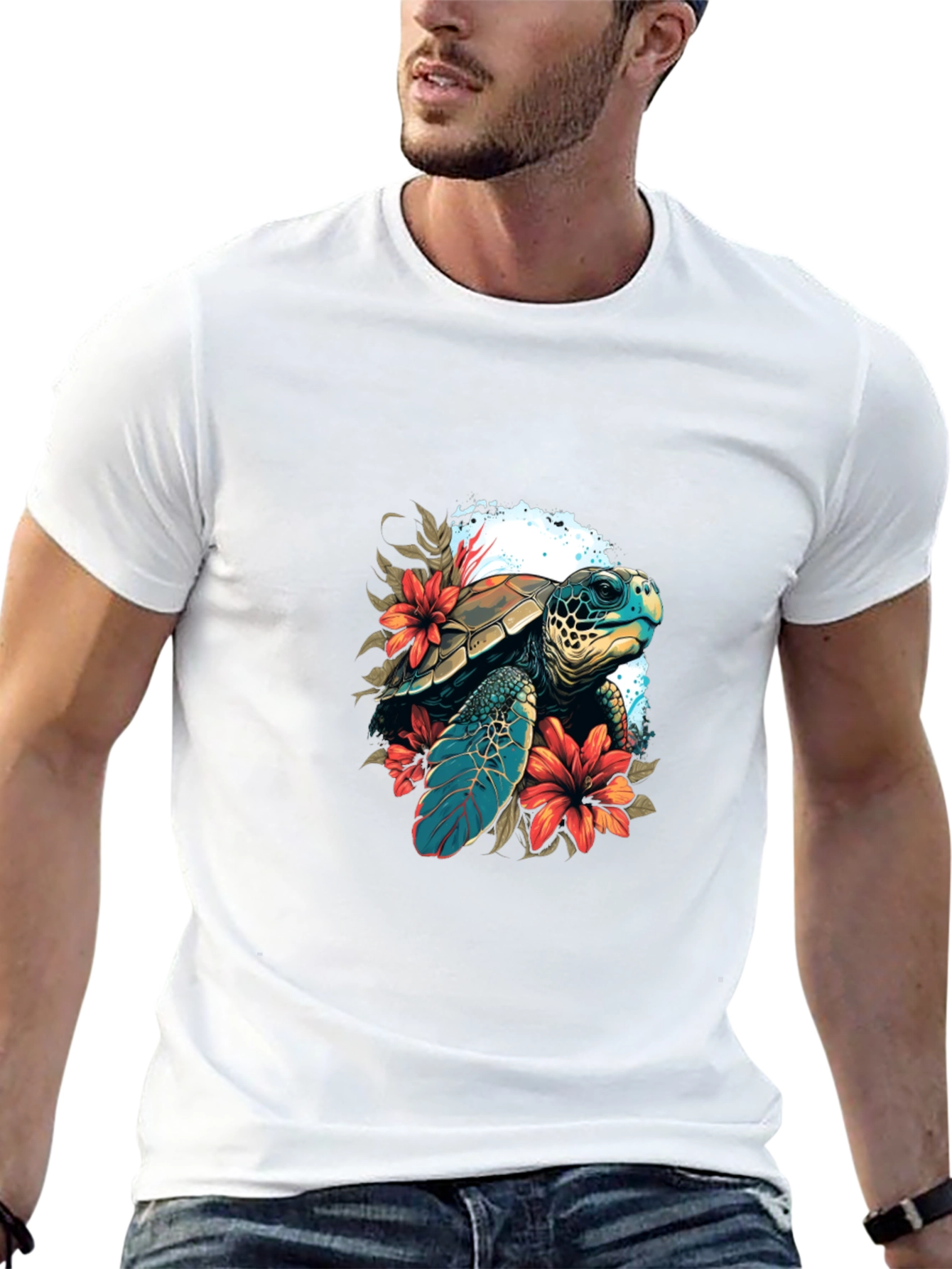 Sea Turtle Graphic Tee - Island Style Black T-Shirt