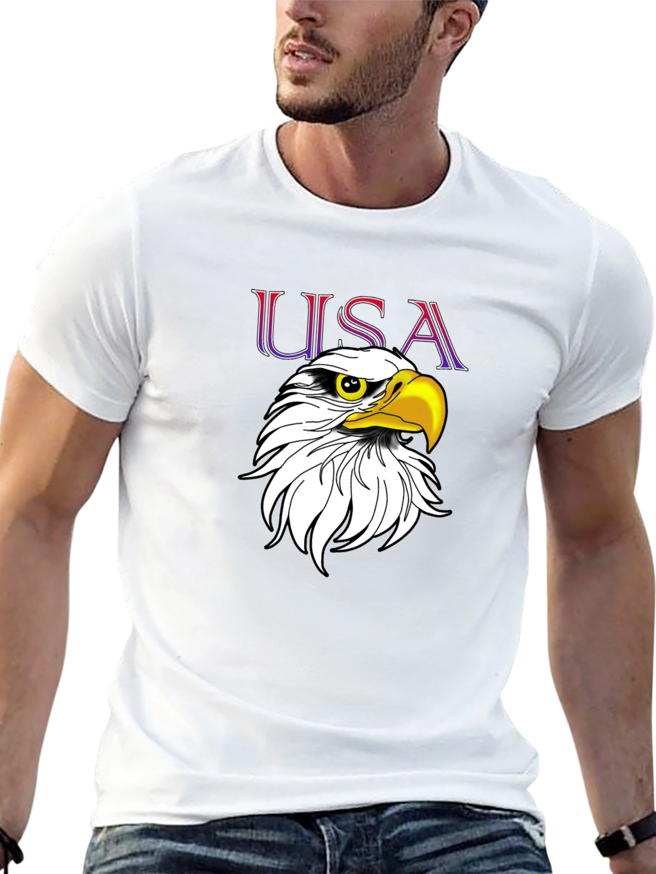 USA Eagle Graphic Tee - Patriotic Fashion