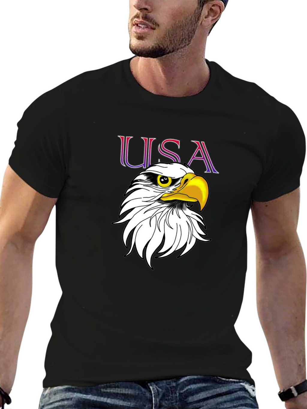 USA Eagle Graphic Tee - Patriotic Fashion