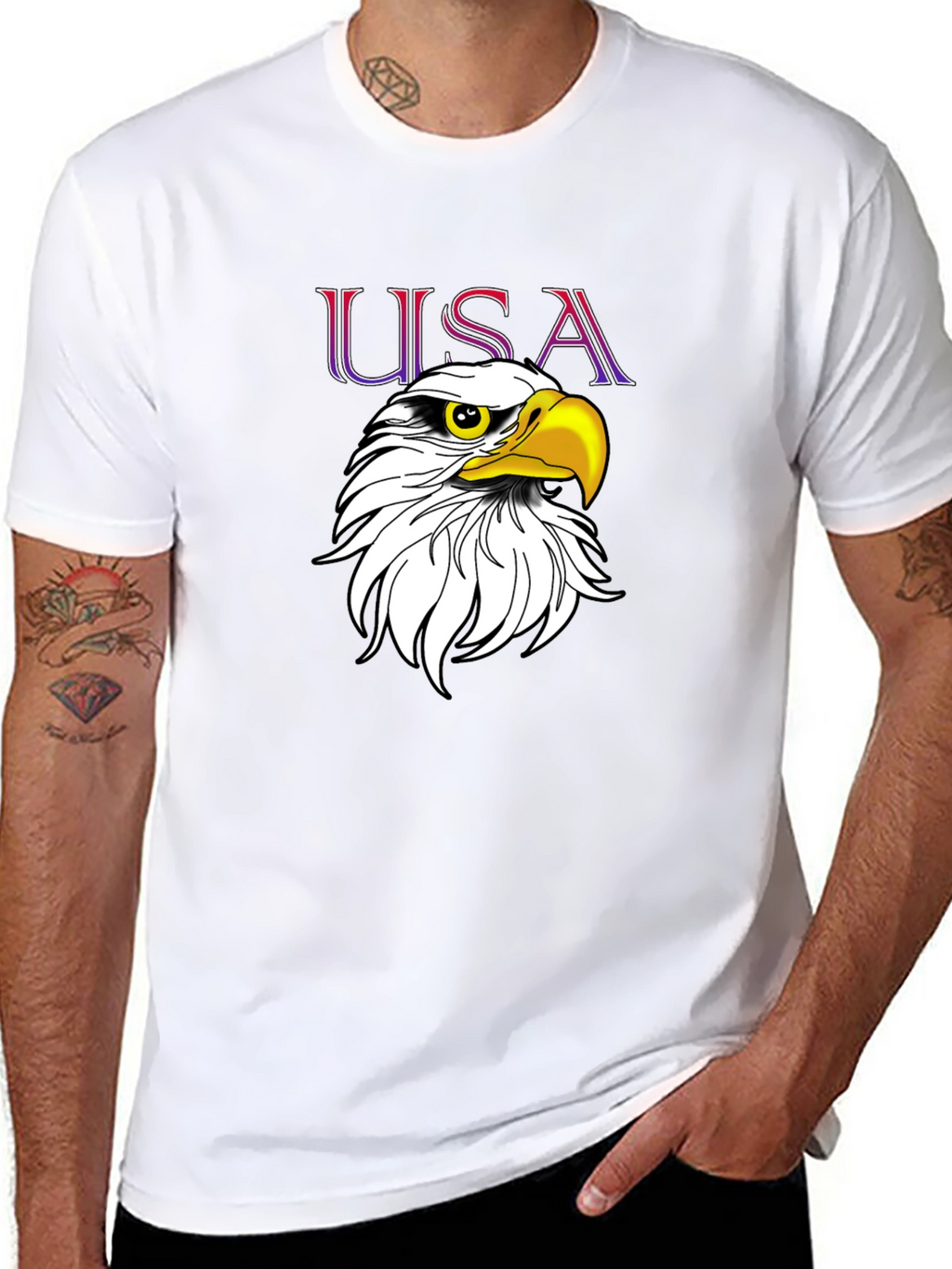 USA Eagle Graphic Tee - Patriotic Fashion