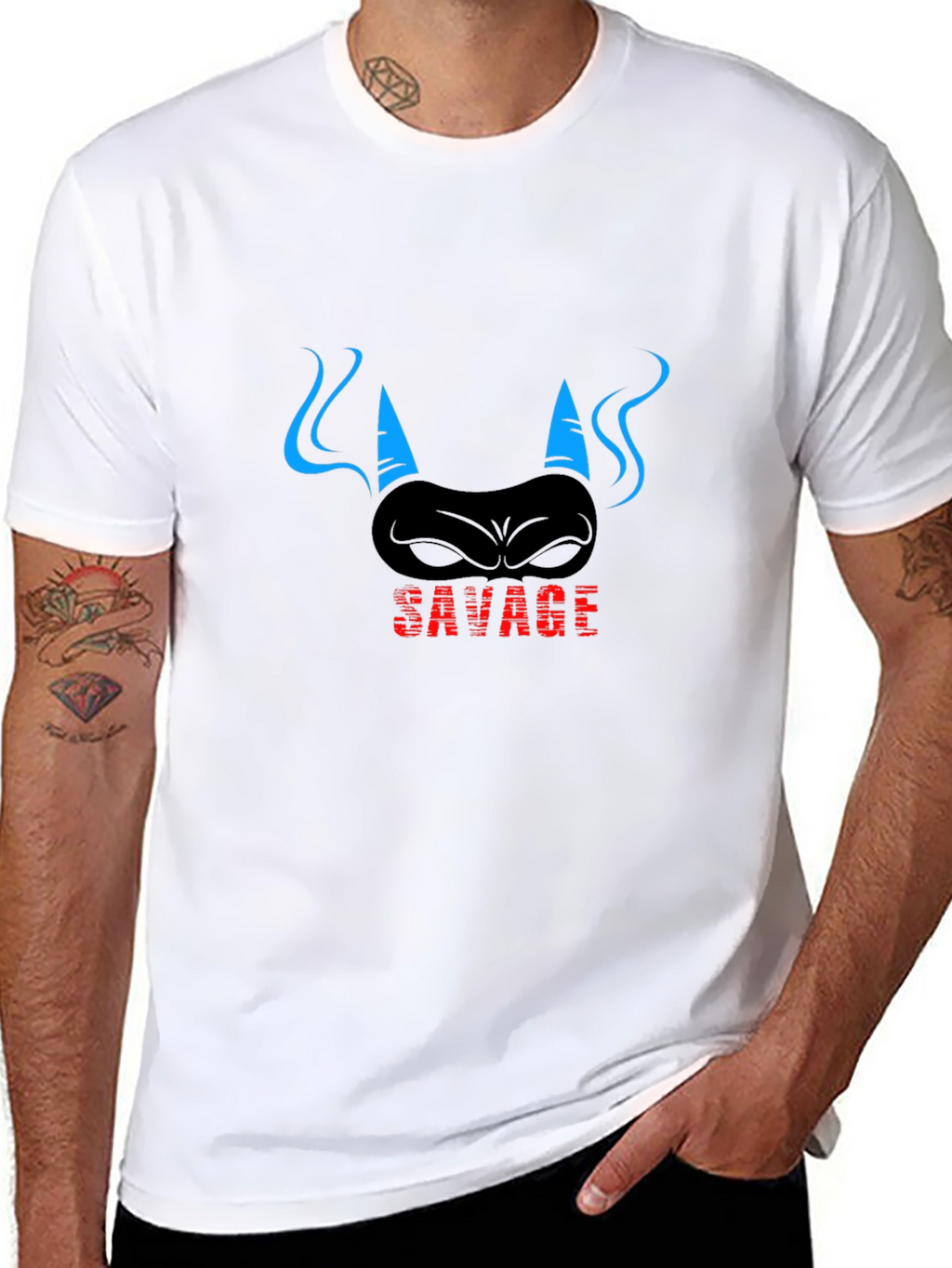 Savage Devil T-Shirt - Mens Black Graphic Tee