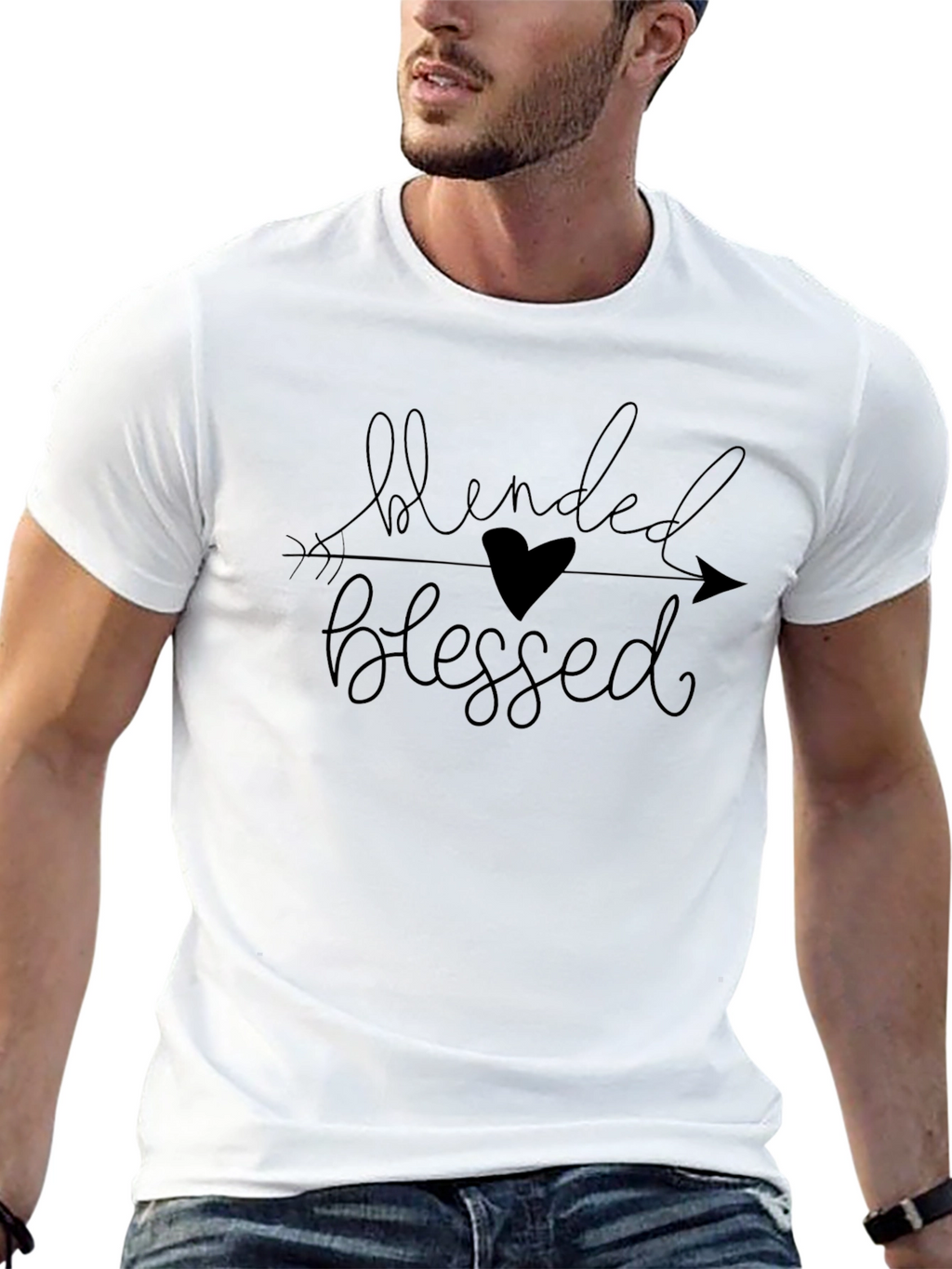 Blended & Blessed Black Graphic T-Shirt