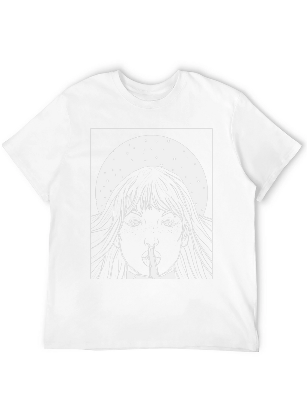 Black Graphic Tee - Shhh Girl Print
