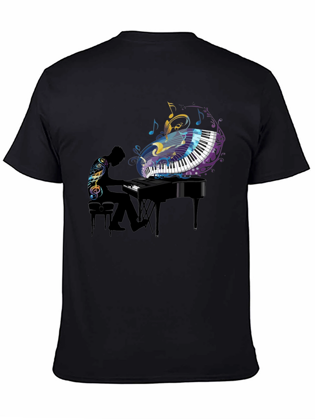 Piano Player Graphic Tee - Stylish Music Lover Shirt