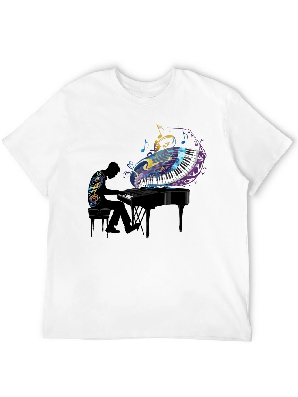 Piano Player Graphic Tee - Stylish Music Lover Shirt