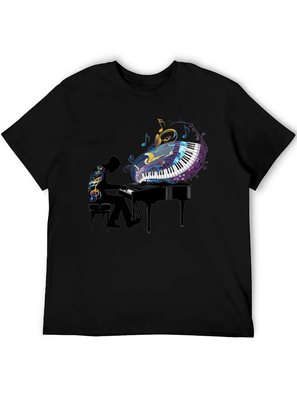 Piano Player Graphic Tee - Stylish Music Lover Shirt