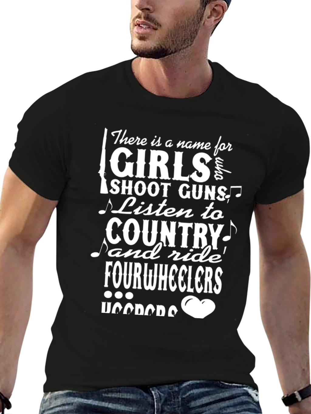 Country Girl T-Shirt: Guns Country Fourwheelers!