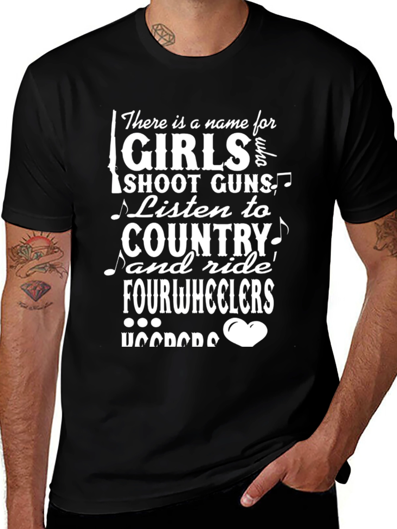 Country Girl T-Shirt: Guns Country Fourwheelers!