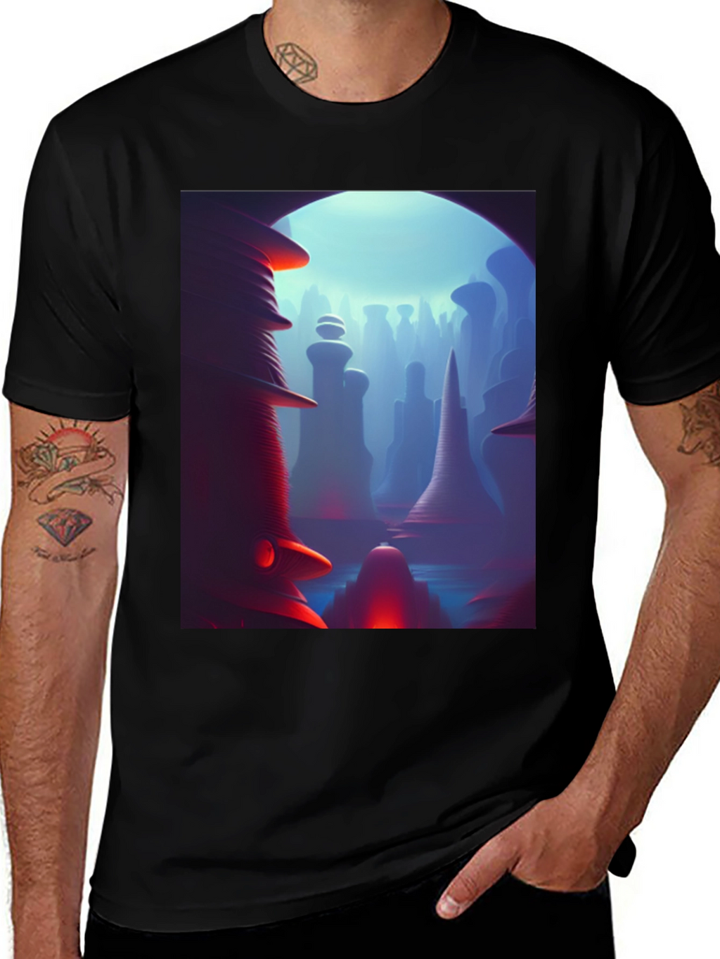Abstract Landscape Graphic Tee