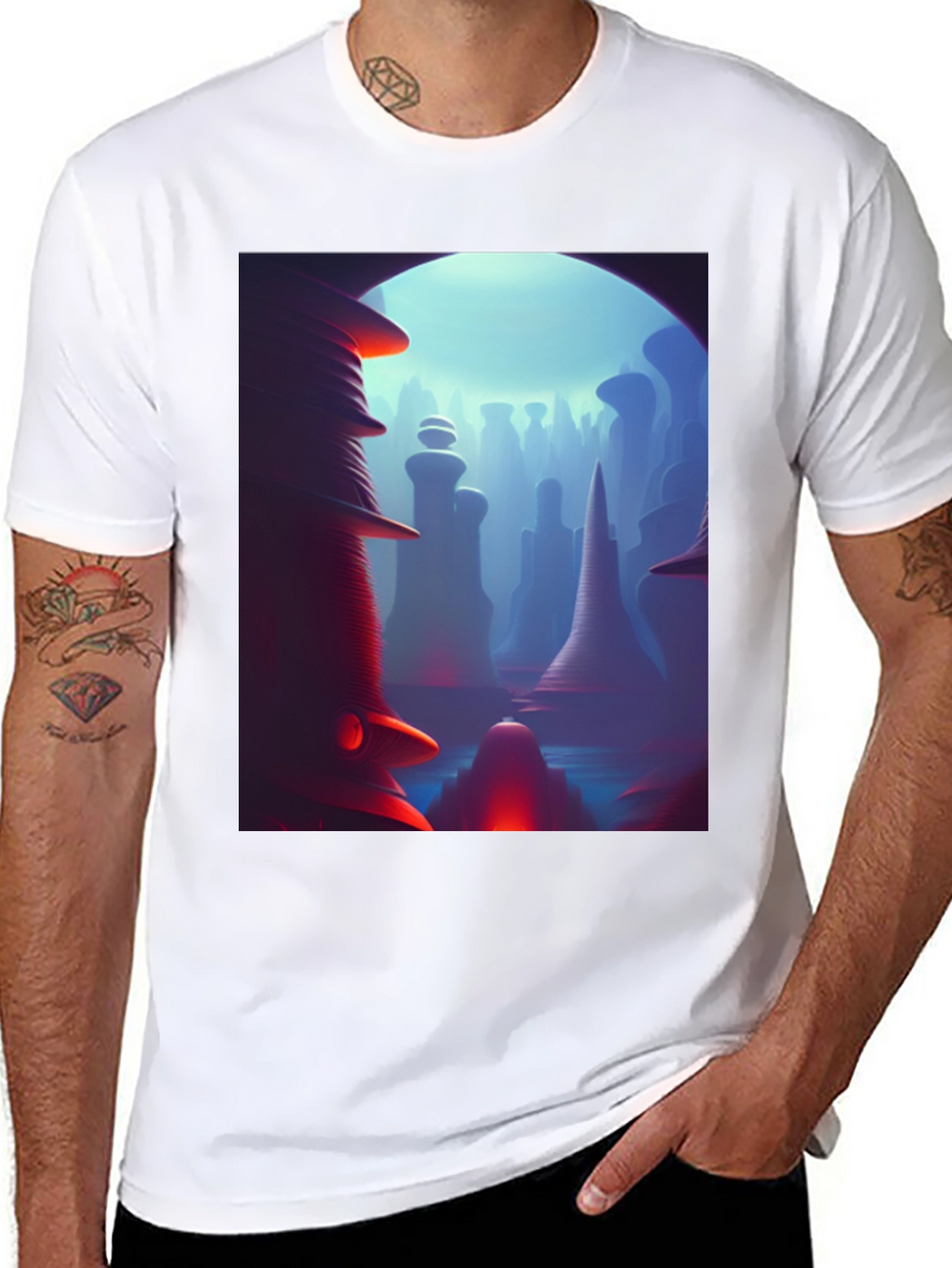 Abstract Landscape Graphic Tee