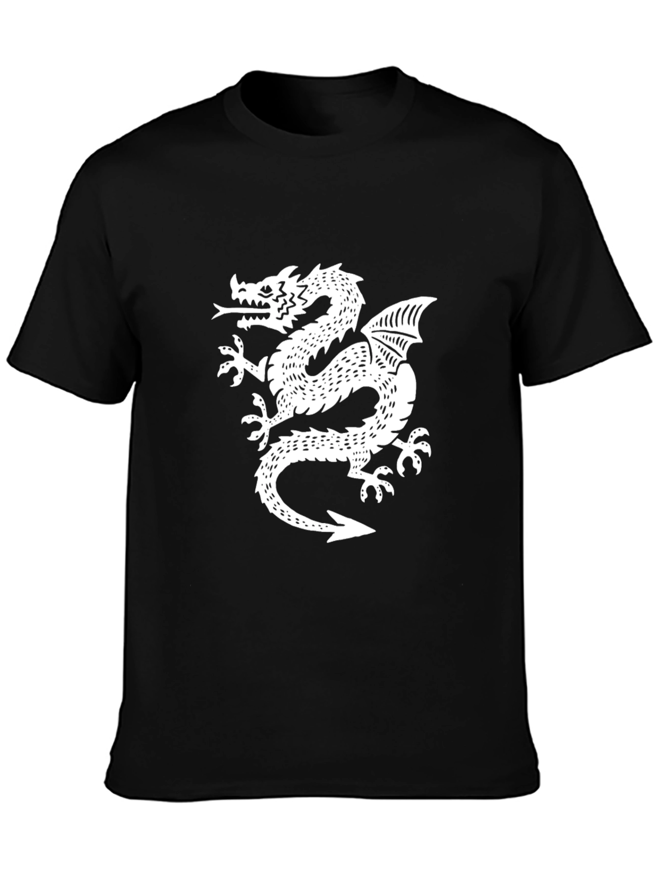 Dragon Graphic T-Shirt - Black Cotton Tee