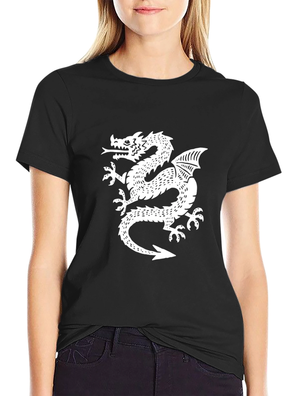 Dragon Graphic T-Shirt - Black Cotton Tee