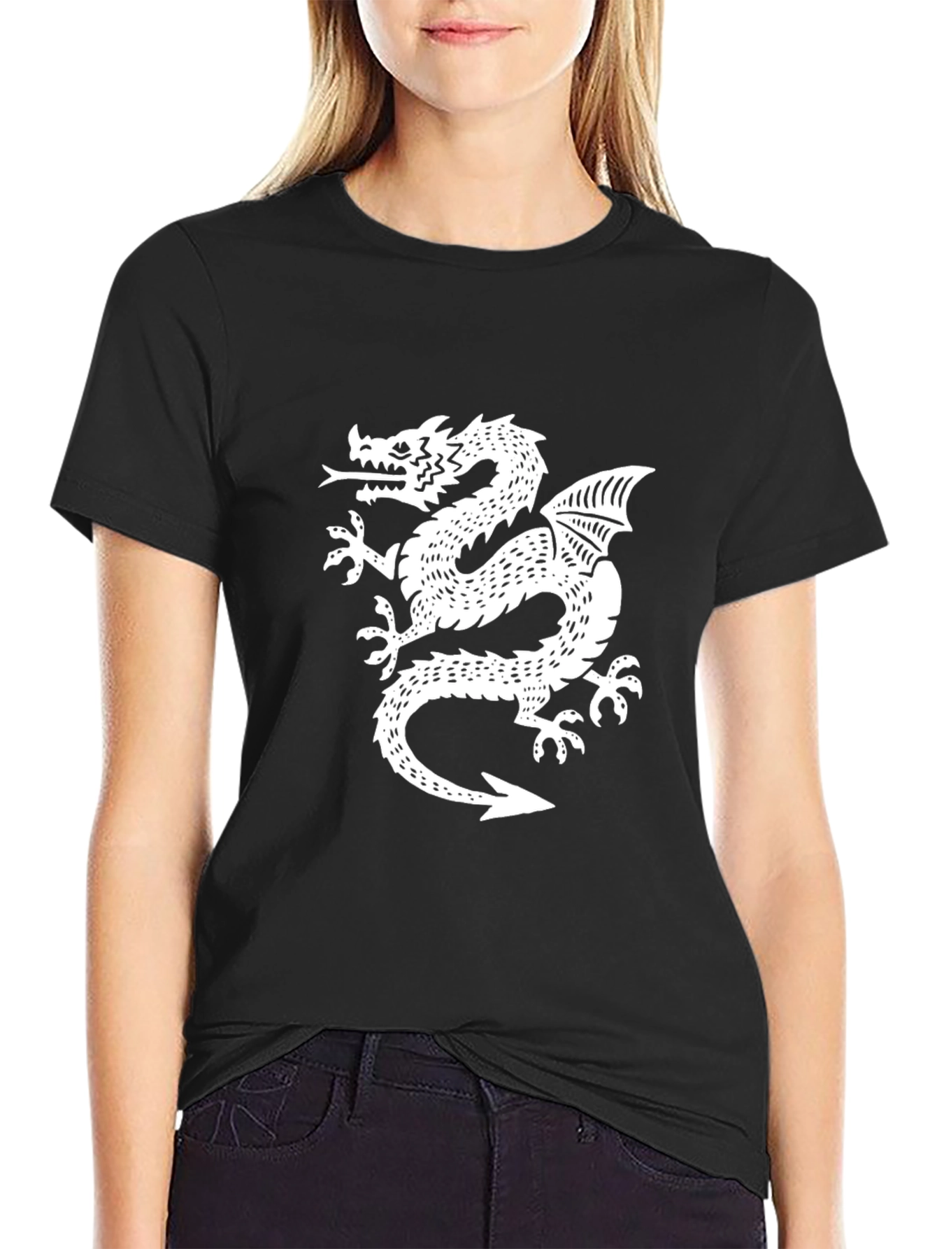 Dragon Graphic T-Shirt - Black Cotton Tee