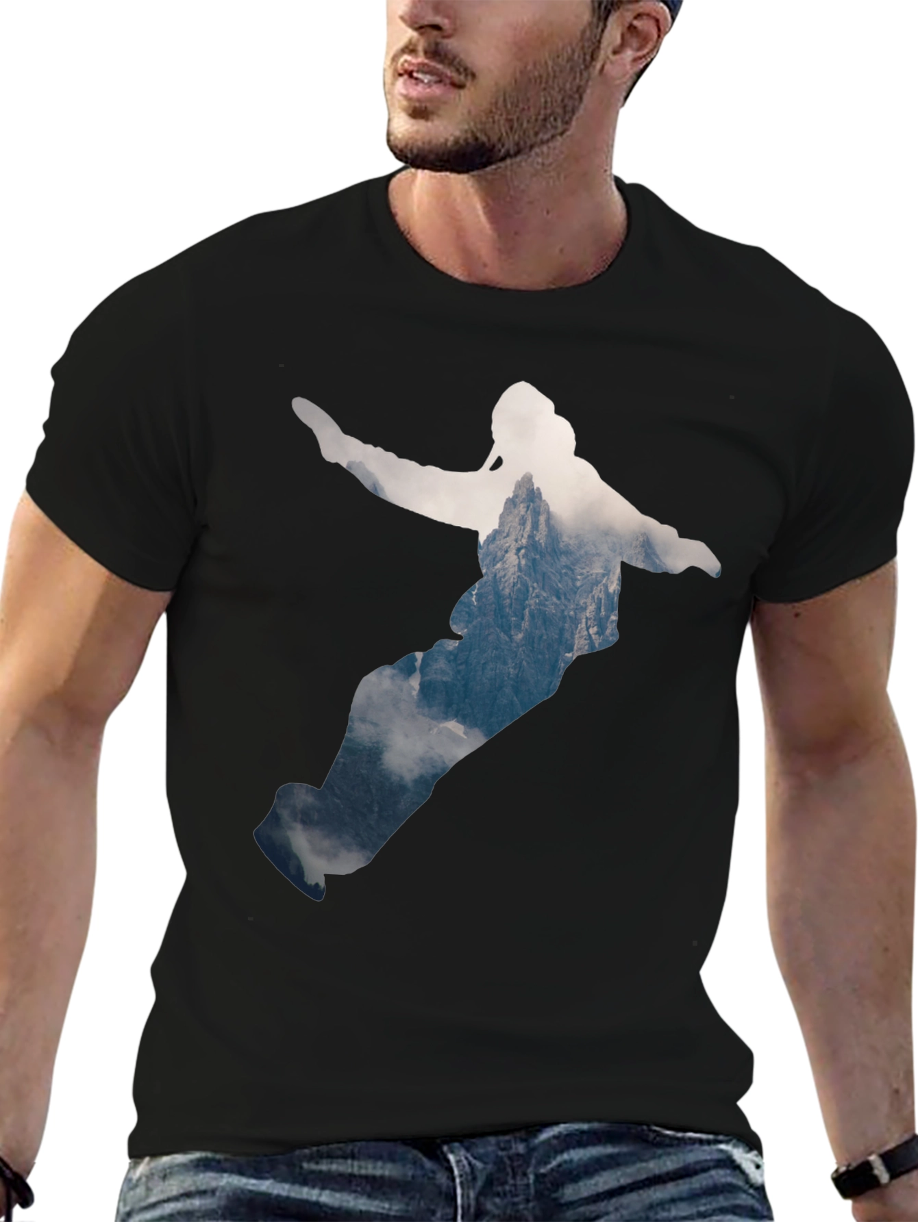 Mountain Snowboarder Graphic Tee