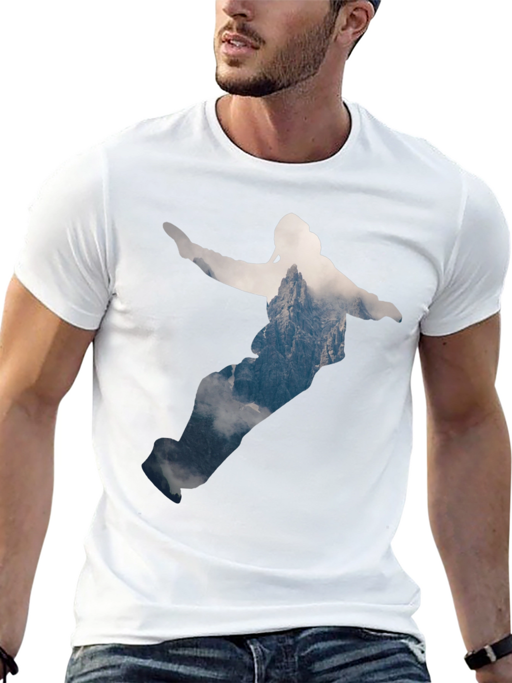 Mountain Snowboarder Graphic Tee