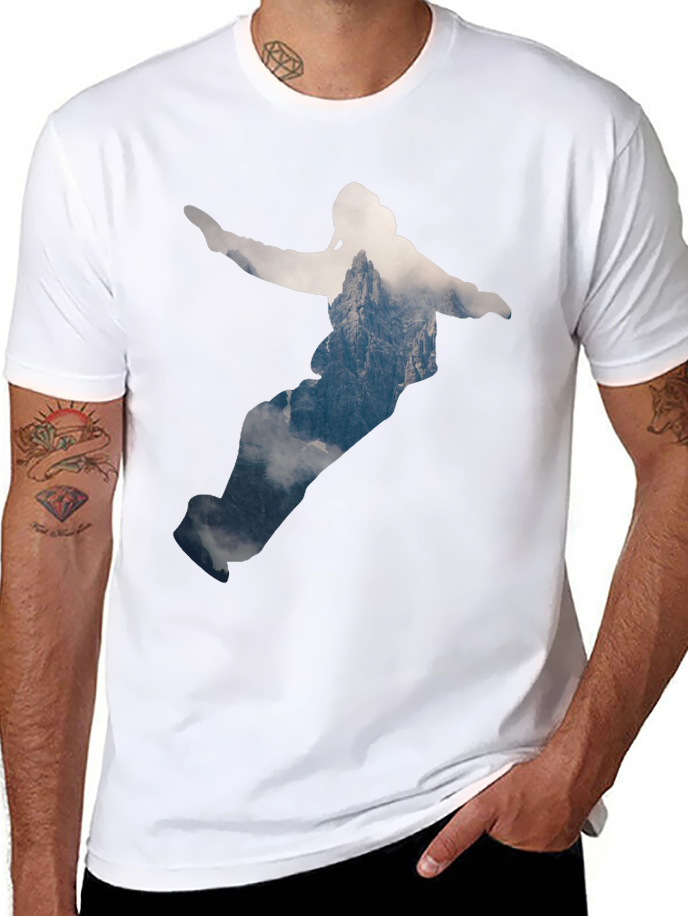 Mountain Snowboarder Graphic Tee