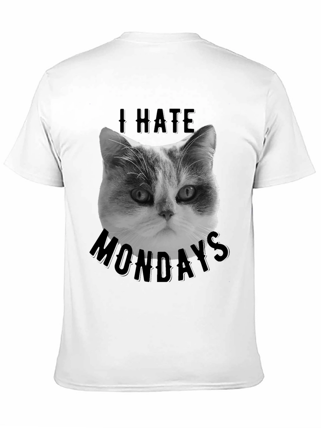 I Hate Mondays Cat Graphic Tee - Black