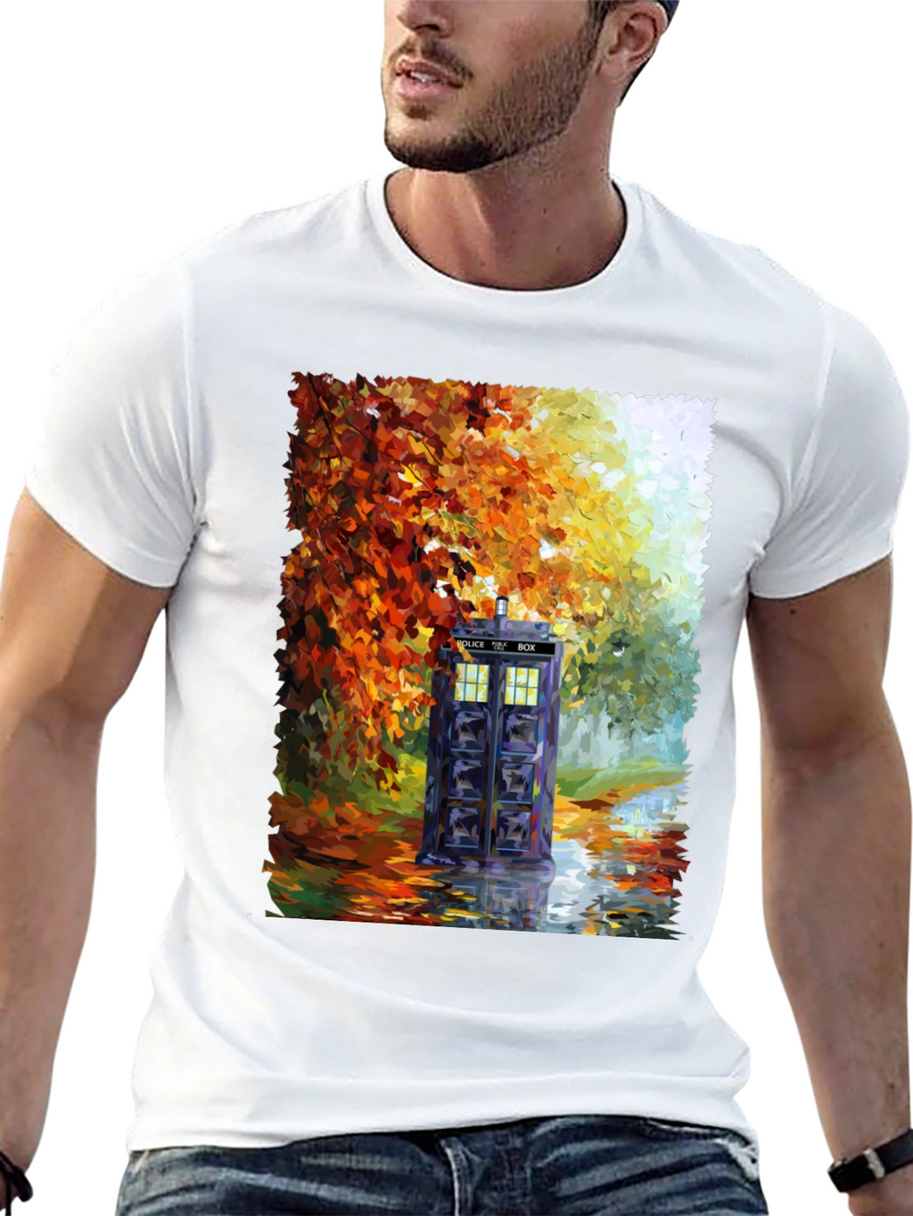 TARDIS in Autumn T-Shirt