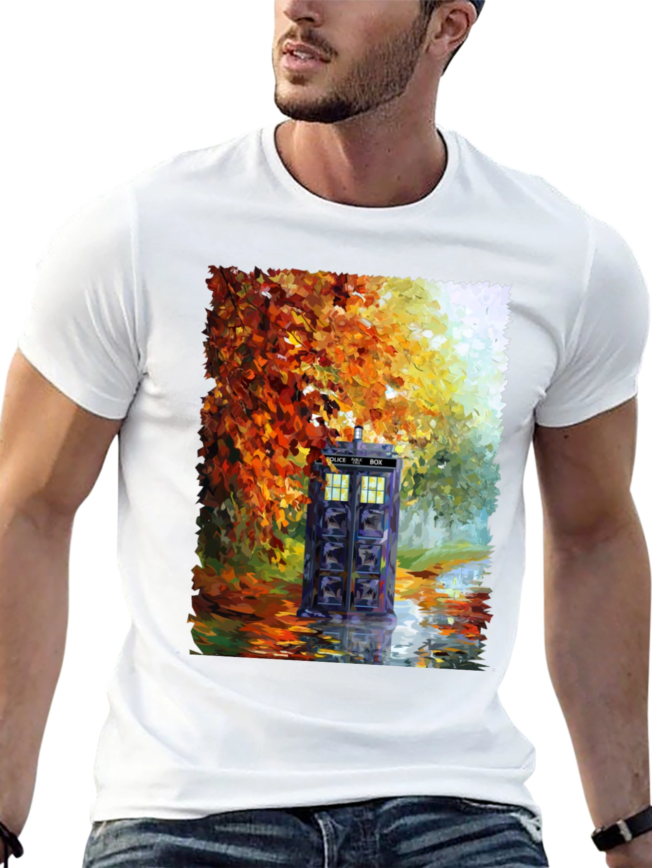 TARDIS in Autumn T-Shirt