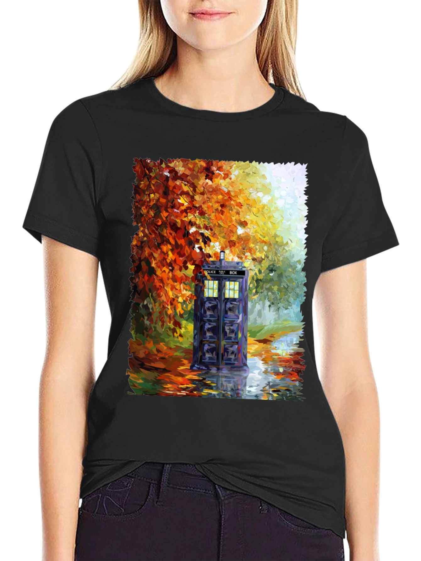 TARDIS in Autumn T-Shirt