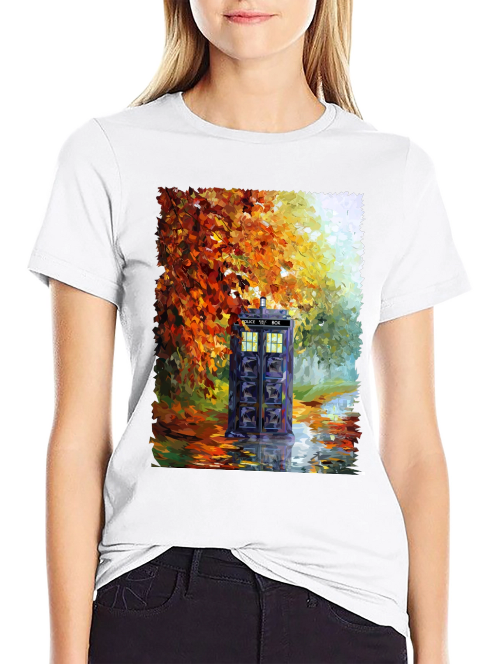 TARDIS in Autumn T-Shirt