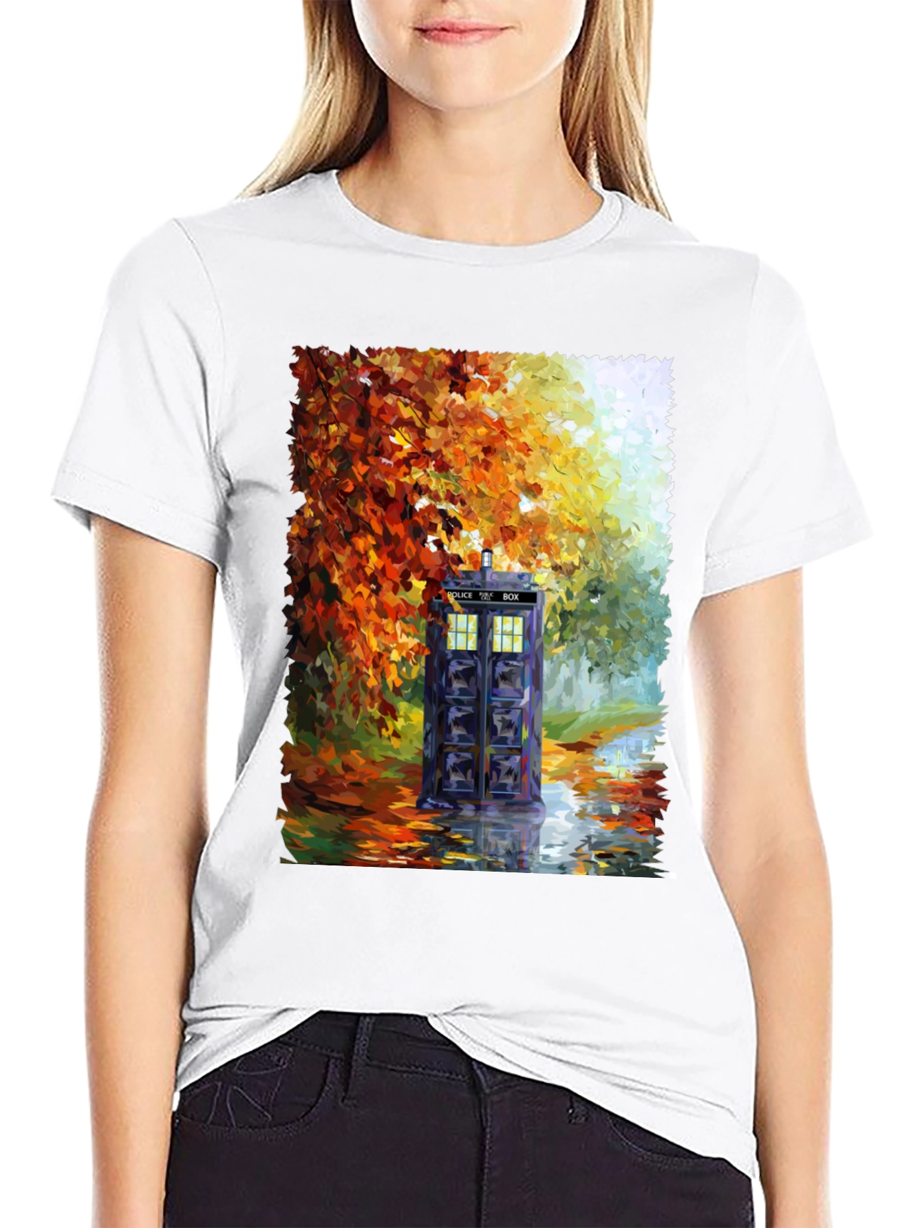TARDIS in Autumn T-Shirt