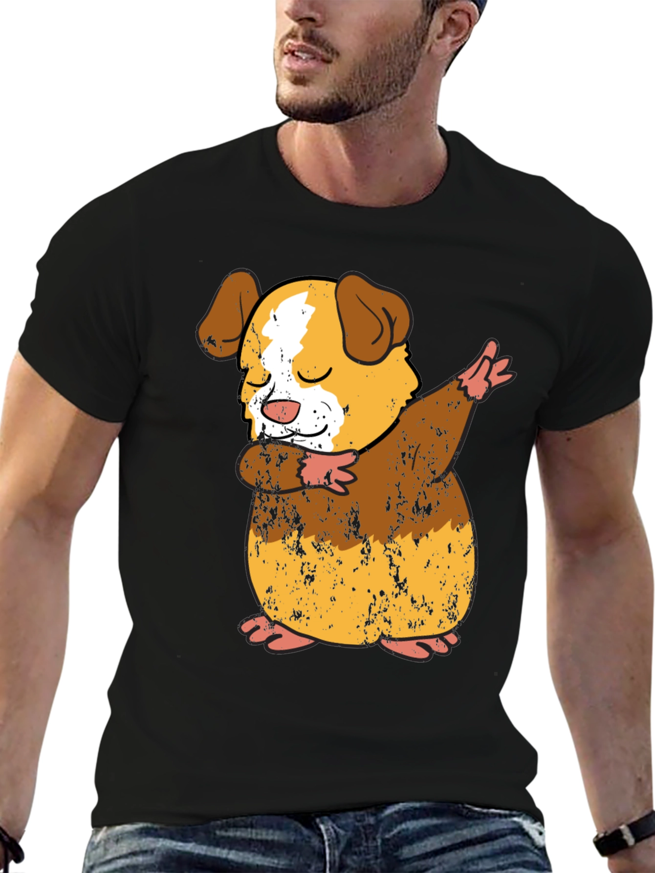 Dabbing Guinea Pig Graphic Tee - Unique Animal Lover Shirt