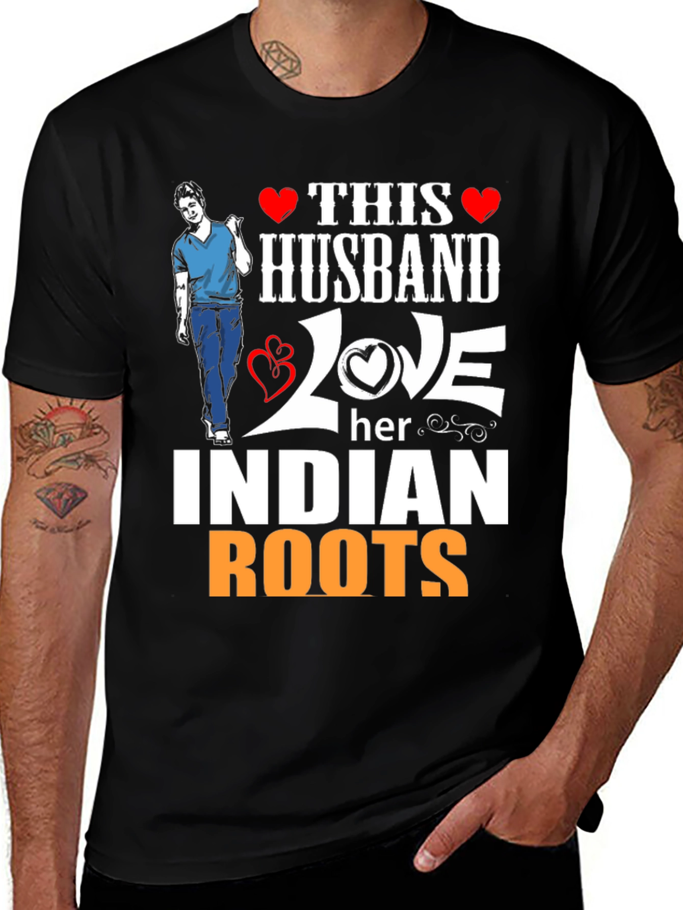Husband Loves Indian Roots T-Shirt