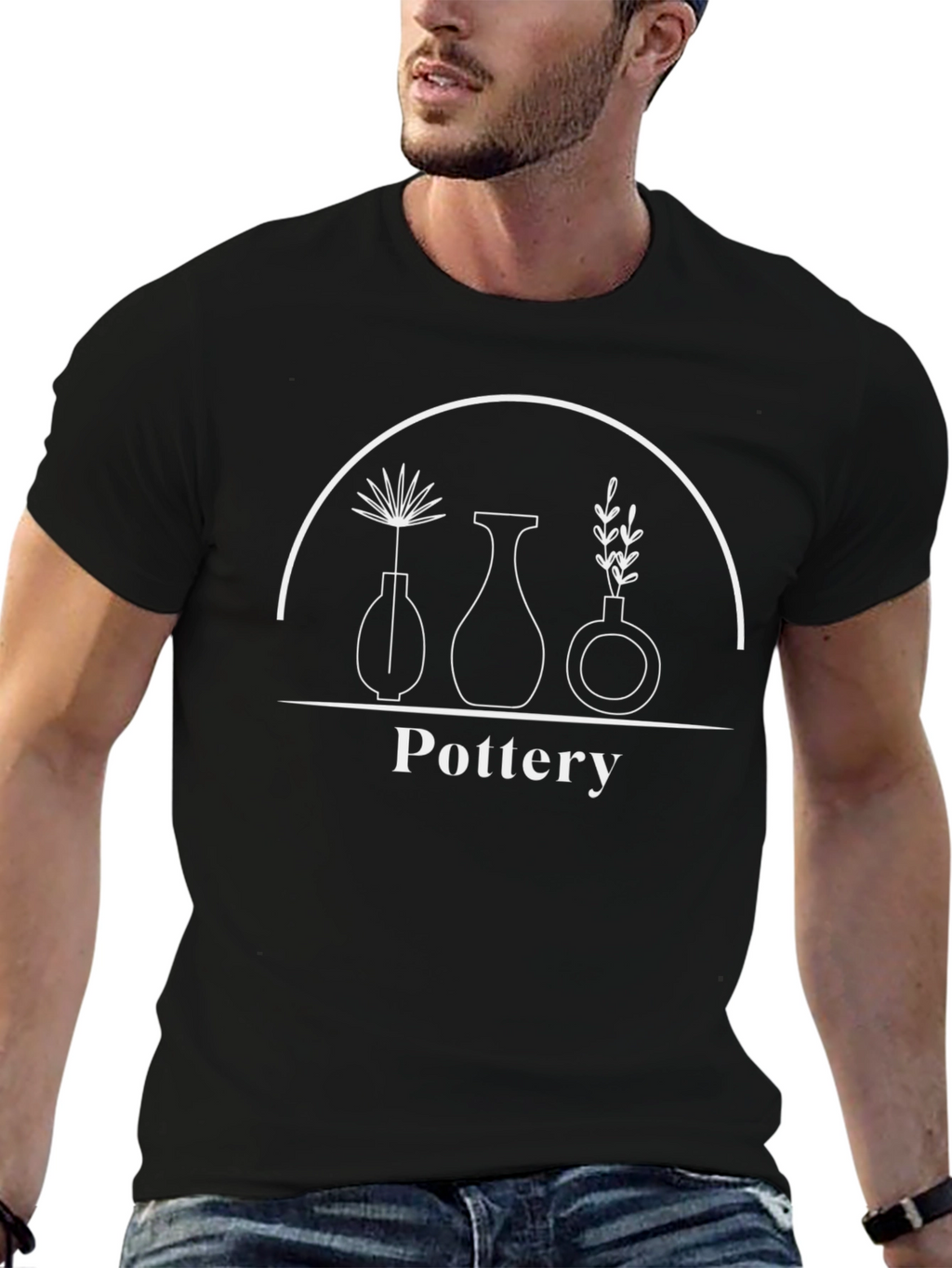 Pottery Design Black T-Shirt