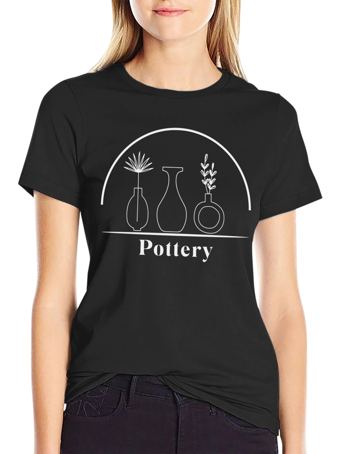 Pottery Design Black T-Shirt