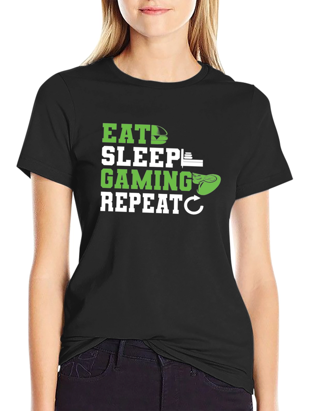Eat Sleep Gaming Repeat T-Shirt - Gamer Lifestyle