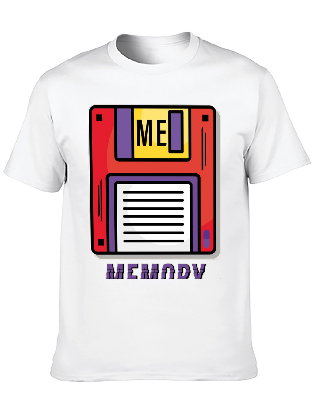 Retro Memory Floppy Disk Black T-Shirt