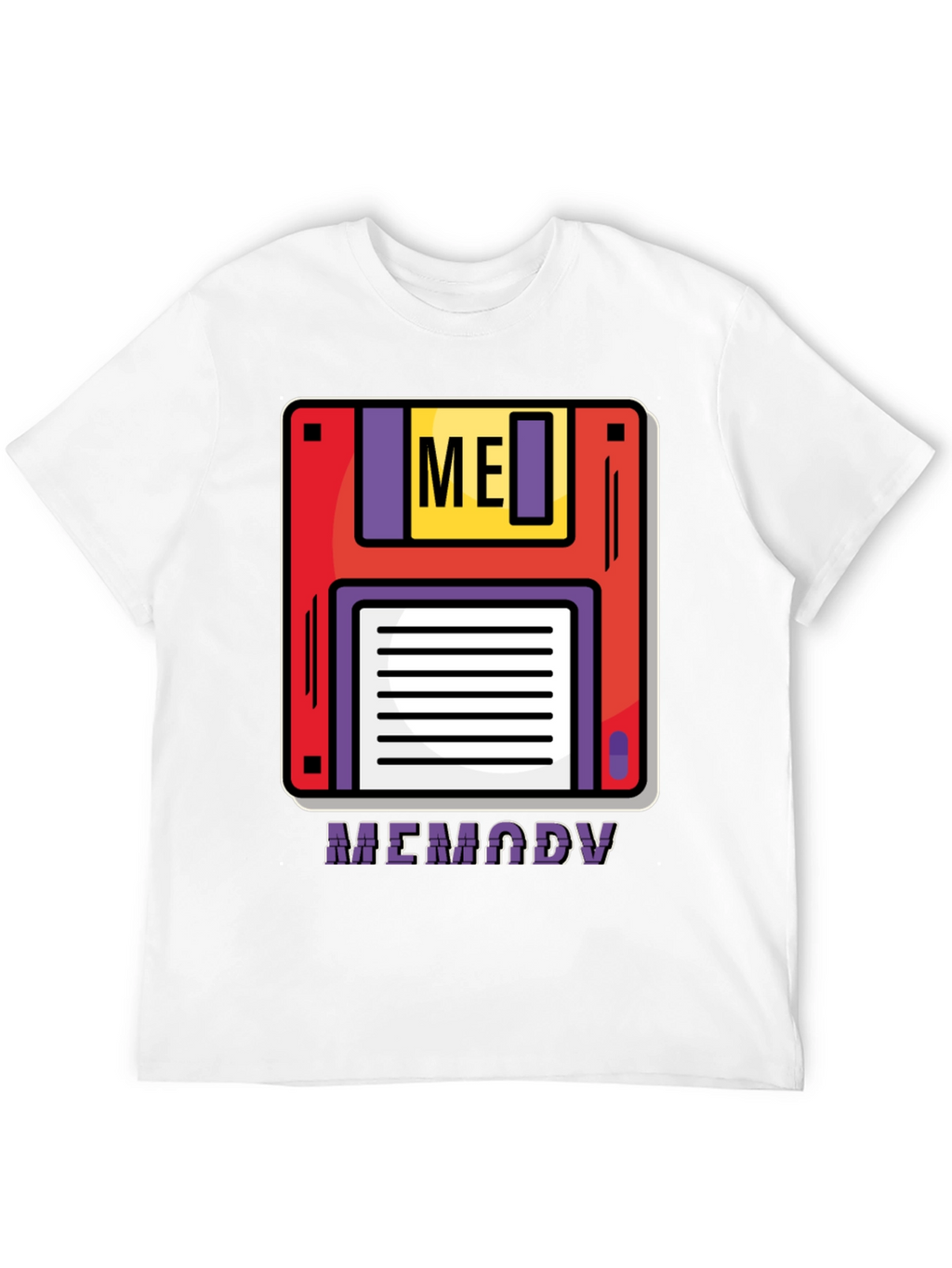 Retro Memory Floppy Disk Black T-Shirt