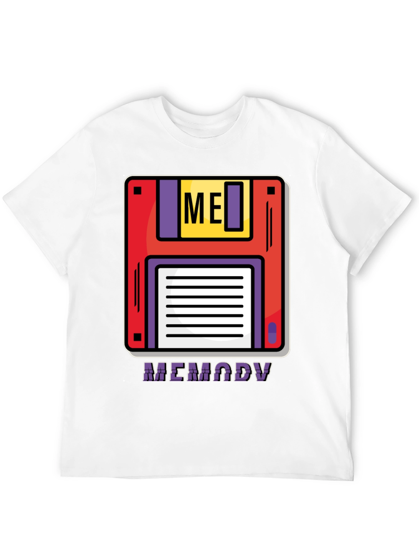 Retro Memory Floppy Disk Black T-Shirt
