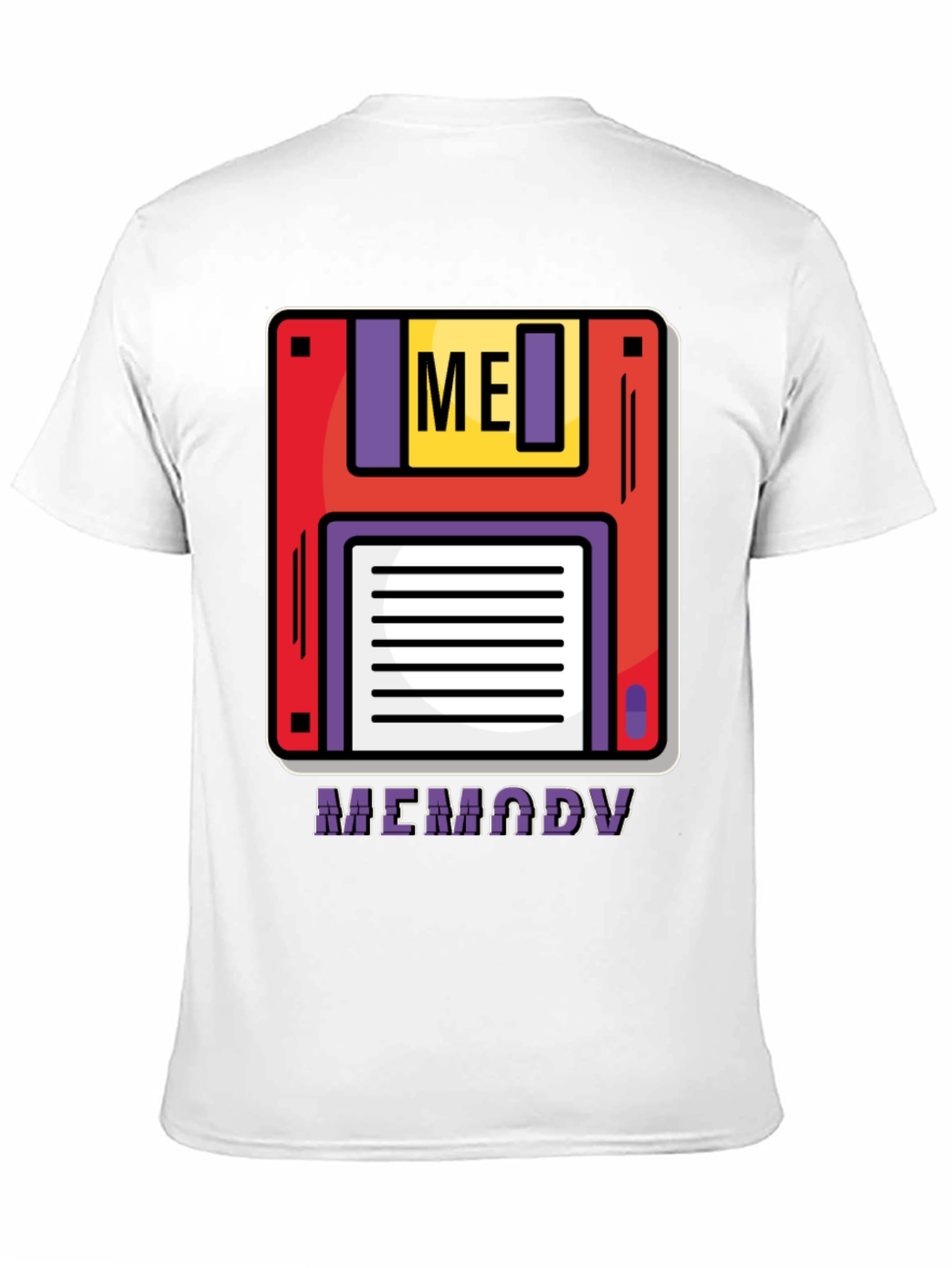 Retro Memory Floppy Disk Black T-Shirt