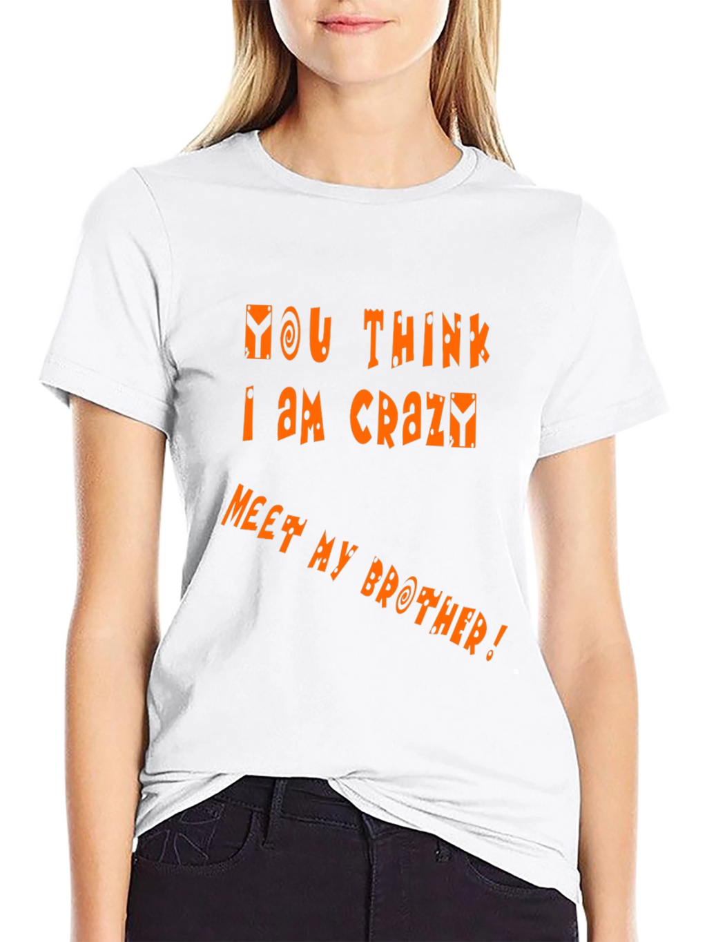 Funny Crazy Brother Graphic Tee - Black