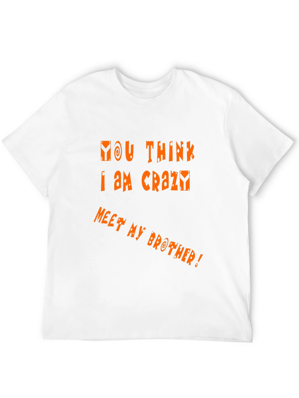 Funny Crazy Brother Graphic Tee - Black