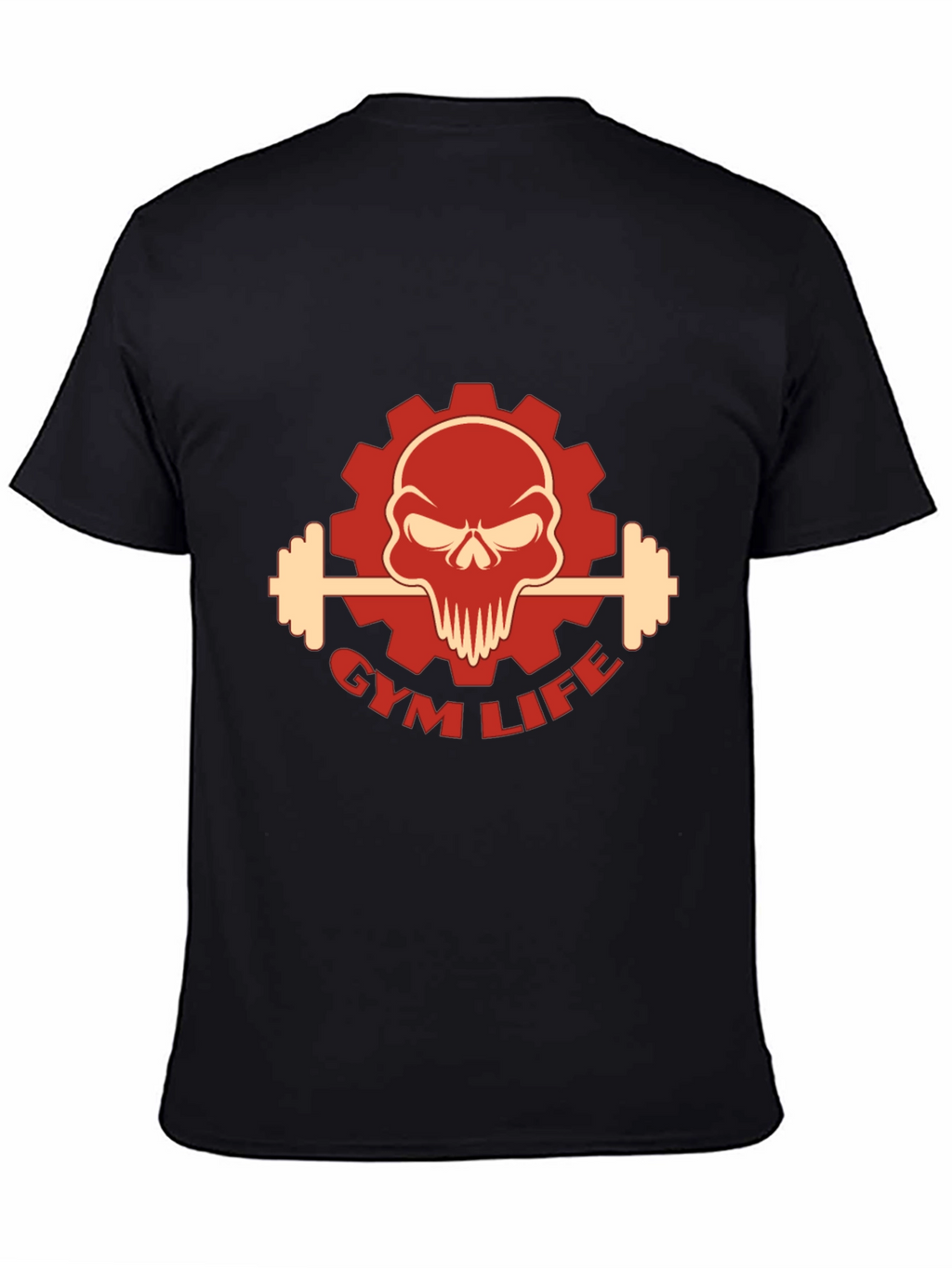 Gym Life Skull Graphic T-Shirt