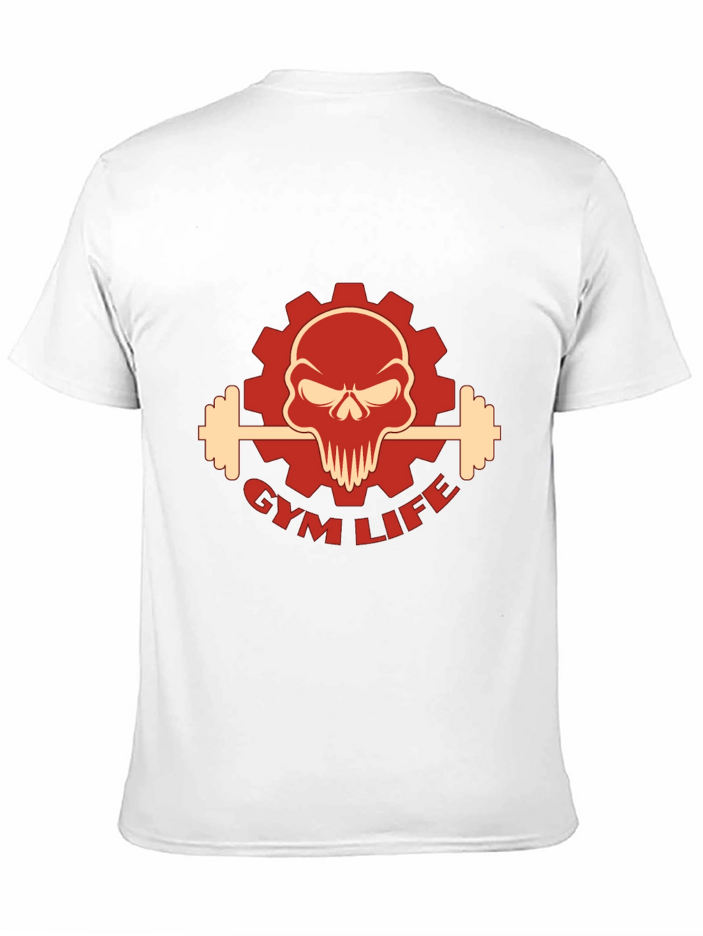 Gym Life Skull Graphic T-Shirt