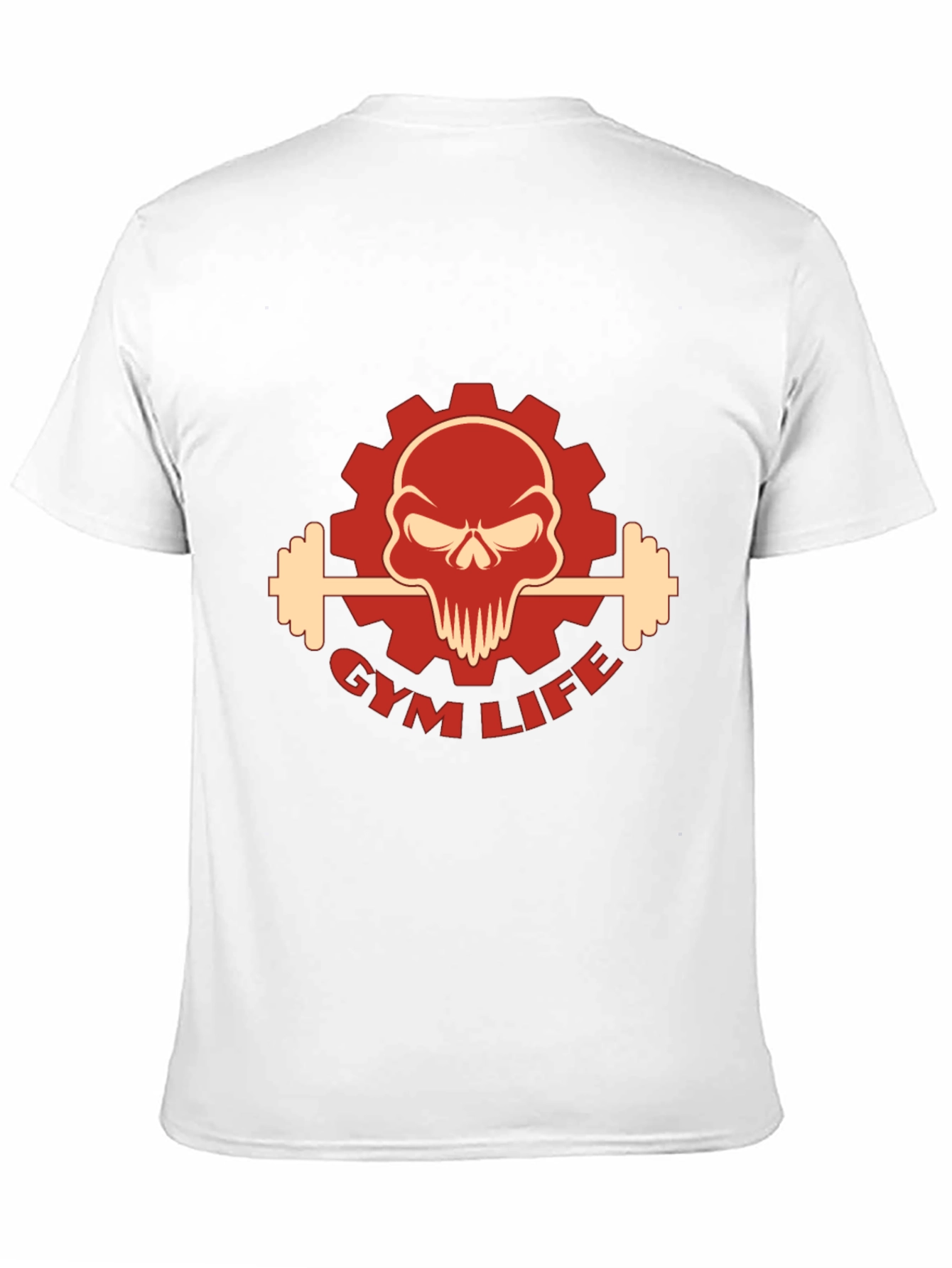 Gym Life Skull Graphic T-Shirt
