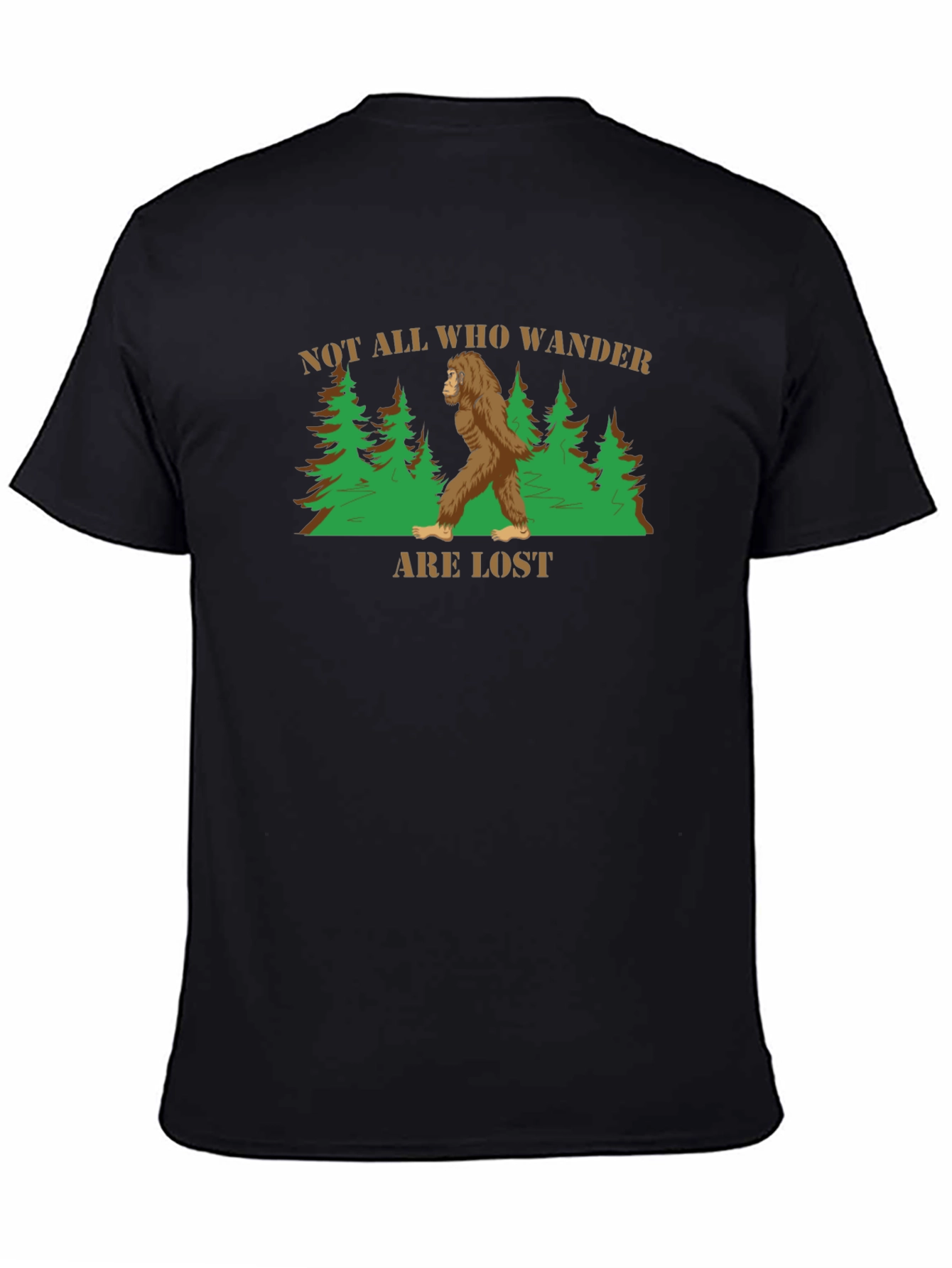 Bigfoot Wanderer T-Shirt - Not All Who Wander Are Lost