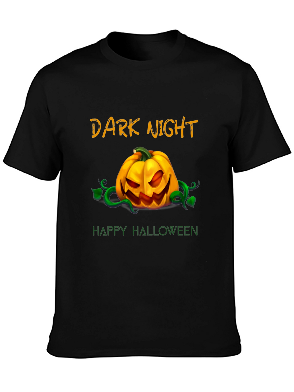 Dark Night Happy Halloween Graphic T-Shirt